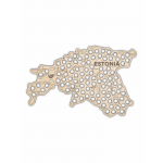 Interjero žemėlapis Sienų dekoravimas Alaus žemėlapis Carta Birra "Estija" 72x46,8 cm, Natūralus, 97 vir&scaron;eliai