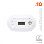 Anglies monoksido (smalkių) detektorius LP10-2, 10 metų (10 vnt.)