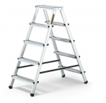 DRABEST HOME dvipusės aliuminio kopėčios, 5 pakopų, 125 kg