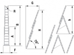 Kopėčios aliuminės, universalios, dvipusės, i&scaron;traukiamos, 3 dalių EUROSTYL | 3x11 pakopų 315-711cm