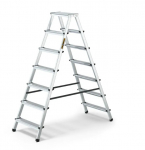 DRABEST HOME dvipusės aliuminio kopėčios, 7 pakopų, 125 kg