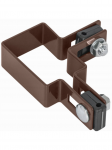 Apkaba segmentui 60x40 mm, KAMPINĖ, plieninė, ZN+RAL8017 (ruda)