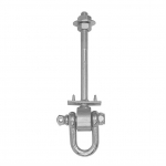 Kabliukas Domax MHD120 8855, pilka, 120 mm x 12 mm