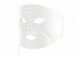 Lunni 7 spalvų LED ir artimosios infraraudonųjų spindulių &scaron;viesos silikoninė LED veido kaukė balta