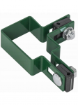 Apkaba segmentui 60x40 mm, KAMPINĖ, plieninė, ZN+RAL6005 (žalia)