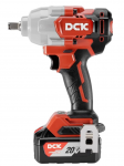 DCK Akumuliatorinis be&scaron;epetėlinis smūginis veržliasukis 698 Nm. 1/2, 20V, KDPB698FK, DCK (2x5,0Ah akumuliatorius, įkroviklis)