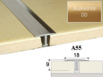 Profilis Effector, sujungimo | A55 auksinis 300 cm 18x9 mm