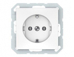 Ki&scaron;tukinis lizdas VILMA QR1000, su įžeminimu, baltos spalvos