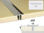 Profilis Effector, sujungimo | A55 natūralus 300 cm 18x9 mm