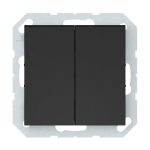 Jungiklis VILMA QR1000, 2 klav., mat. juodos spalvos, IP44