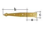 Lankstas vartams Domax 612301/816301, 30 cm, 0.2 cm, aukso