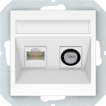 Antenos ir kompiuterio lizdas VILMA QR1000, baltos spalvos