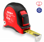 Ruletė PRO-TMS, 4 m, nerūdijančio plieno juosta, SOLA (PRO-TMS4)