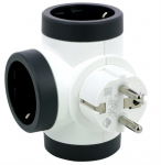 Trivietis skirstytuvas LEGRAND, baltos/juodos spalvos