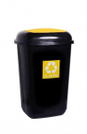 &Scaron;iuk&scaron;liadėžė Plafor, 12 l, juoda/geltona
