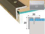 Profilis Effector A35 laiptams | sidabrinis 180 cm 20x20 mm