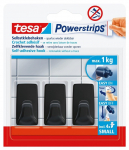 Drabužių kabliukas Tesa tesa 58278, juoda