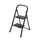 Plieninės kopėčios DRABEST Minifero - 2 pakopos - PRO - juodos, 150 kg