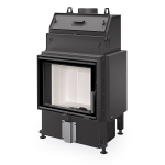 Plieninis židinio ugniakuras Romotop HW4N 04 su tonuotu stiklu ir &scaron;ilumokaičiu