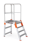 Kopėčios platforminės vienpusės aliuminės su aik&scaron;tele 560&times;778 mm (serija 9530X) ALVE PREMIUM | 5 pakopų 133-208 cm