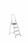 Kopėčios aliuminės, buitinės 120kg EUROSTYL | 4 pakopų 77-148cm, max 120 kg