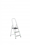 Kopėčios aliuminės, buitinės 120kg EUROSTYL | 3 pakopų 55-125cm, max 120 kg