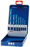 Bohrcraft daugiafunkcis grąžtų rinkinys TCT metalinėje dėžutėje, 7 vnt. 4 / 5 / 6 / 6 / 8 / 10 / 12 mm