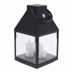 Dekoracija Žibintas su LED, ANX000890, 25 cm, 13.5 cm, juoda