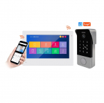 Telefonspynė juoda IC komplektas SLIM SmartHome Wi-Fi su liečiamu &ldquo;7&rdquo; baltu ekranu (PIN kodai, kortelės)