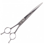 &bdquo;Ehaso Revolution Professional Lefty Curved Scissors&ldquo; - profesionalios i&scaron;lenktos žirklės, pagamintos i&scaron; auk&scaron;čiausios kokybės kieto japoni&scaron;ko plieno, kairiarankiams.