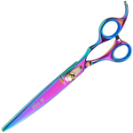Geib Gold Rainbow Kiss Curved Scissors - auk&scaron;tos kokybės lenktos žirklės su mikro pjūviu ir vaivoryk&scaron;tės apdaila - Dydis: 8,5 ".