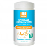 Nootie Sweet Pea & Vanilla Wipes 70vnt. - žirnelių gėlių ir vanilės kvapo servetėlės, skirtos naminių gyvūnėlių plaukams valyti ir gaivinti.
