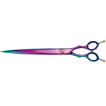 &bdquo;Geib Entree Blue Titan&ldquo; tiesios žirklės - auk&scaron;tos kokybės tiesios žirklės su vienpusiais mikropjūviais ir titano danga - Dydis: 10 colių.