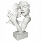 Įsimylėjėlių skulptūra baltos spalvos, dekoratyvinė "Pora" - 29cm.
