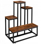 Gėlių stovas tamsiai rudos ąžuolo spalvos - 4 vietų.