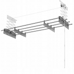 Kokybi&scaron;ka vonios/balkono lubų skalbinių džiovyklė, plieninė - reguliuojama