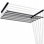 Lubinė, sieninė drabužių džiovyklė su 6 strypais, 140cm.