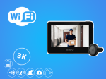 IMOU 5 MP WiFi i&scaron;manioji durų vaizdo kamera akutė su 4,3&Prime; ekranu