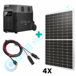 EcoFlow DELTA PRO MAX ir saulės panelė, komplektas