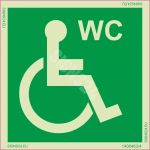 Ženklas Sanitarinio mazgo simbolis WC Ženklo pagrindas Plastikas (PVC putplastis 2 mm) Ženklo tipas liuminescencinis ženklas Ženklo dydis 100x100 mm Ženklo variantas Sanitarinis mazgas (WC) naudotis žmonėms su negalia (neįgaliems)