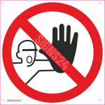 Ženklas Pa&scaron;aliniams įeiti draudžiama Ženklo pagrindas Plastikas (PVC putplastis 2 mm) Ženklo tipas bendras ženklas Ženklo dydis 100x100 mm