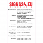 Individualus banerių spausdinimas Ženklo pagrindas PVC reklamjuostė (mink&scaron;ta medžiaga) Ženklo dydis 600x600 mm Ženklo variantas su dizainu (reikalingas maketas)