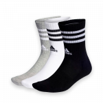 adidas 3-Stripes Cushioned Crew Socks 3 Pairs