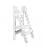 Sulankstomas Montessori bok&scaron;telis, baltas