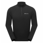 Vyri&scaron;ki termo mar&scaron;kinėliai Montane Malli LS Zip T Shirt - Juoda - L