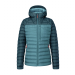 Moteri&scaron;ka pūkinė striukė Rab Microlight Alpine Jacket Wmns - XS - Mėlynai dryžuota (Blue Stripe)