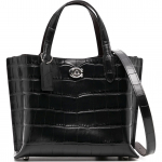 Pirkinių krep&scaron;ys moterims, Rožinė, Embossed croc willow tote 24