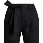 &Scaron;ortai moterims, Juoda, Belted linen short