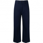 Kelnės moterims, Mėlyna, Wide leg chino pants