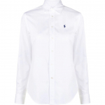 Mar&scaron;kiniai ilgomis rankovėmis moterims, Balta, Long sleeve button front shirt